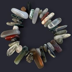 Mixed Crystal Sticks Bead Bracelet